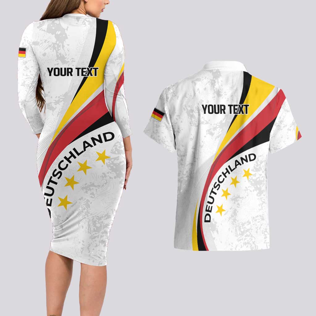 Germany Personalized Couples Matching Long Sleeve Bodycon Dress and Hawaiian Shirt 2025 Nationalelf - GO Deutschland