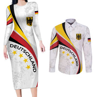 Germany Personalized Couples Matching Long Sleeve Bodycon Dress and Long Sleeve Button Shirt 2025 Nationalelf - GO Deutschland