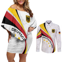 Germany Personalized Couples Matching Off Shoulder Short Dress and Long Sleeve Button Shirt 2025 Nationalelf - GO Deutschland
