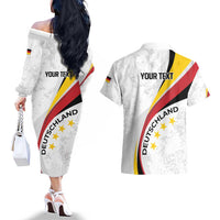 Germany Personalized Couples Matching Off The Shoulder Long Sleeve Dress and Hawaiian Shirt 2025 Nationalelf - GO Deutschland