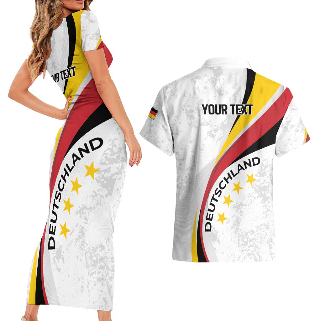 Germany Personalized Couples Matching Short Sleeve Bodycon Dress and Hawaiian Shirt 2025 Nationalelf - GO Deutschland