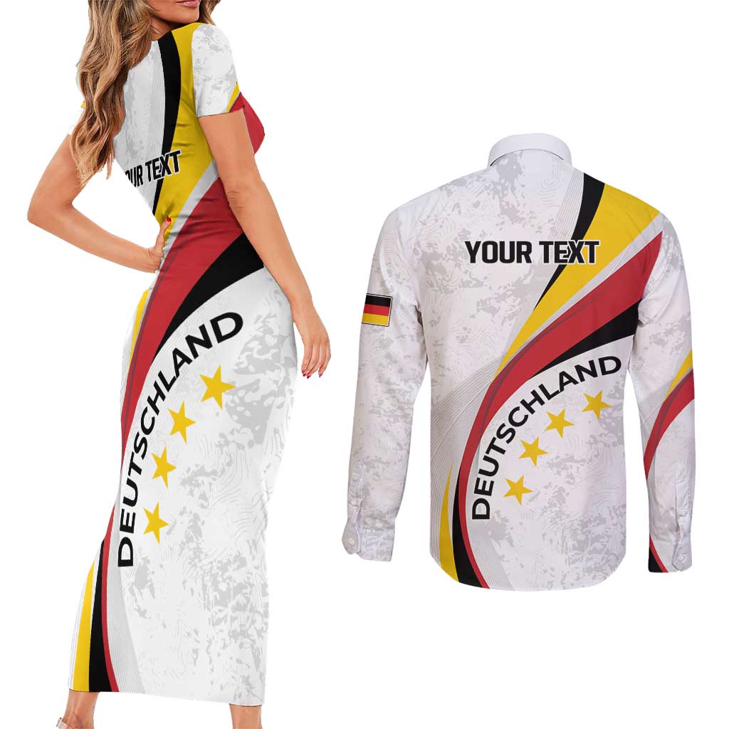 Germany Personalized Couples Matching Short Sleeve Bodycon Dress and Long Sleeve Button Shirt 2025 Nationalelf - GO Deutschland