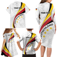 Germany Personalized Family Matching Long Sleeve Bodycon Dress and Hawaiian Shirt 2025 Nationalelf - GO Deutschland