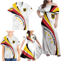 Germany Personalized Family Matching Off Shoulder Maxi Dress and Hawaiian Shirt 2025 Nationalelf - GO Deutschland