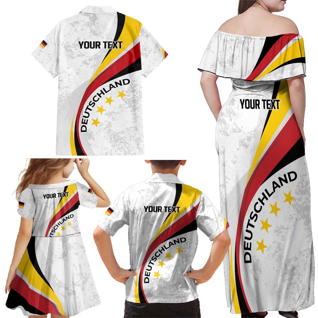 Germany Personalized Family Matching Off Shoulder Maxi Dress and Hawaiian Shirt 2025 Nationalelf - GO Deutschland