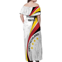 Germany Personalized Family Matching Off Shoulder Maxi Dress and Hawaiian Shirt 2025 Nationalelf - GO Deutschland