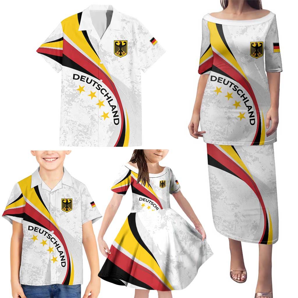 Germany Personalized Family Matching Puletasi and Hawaiian Shirt 2025 Nationalelf - GO Deutschland