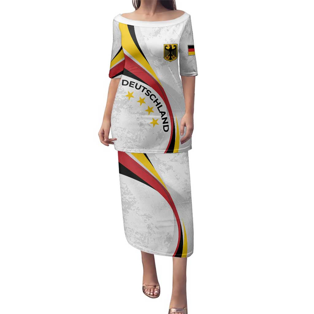 Germany Personalized Family Matching Puletasi and Hawaiian Shirt 2025 Nationalelf - GO Deutschland