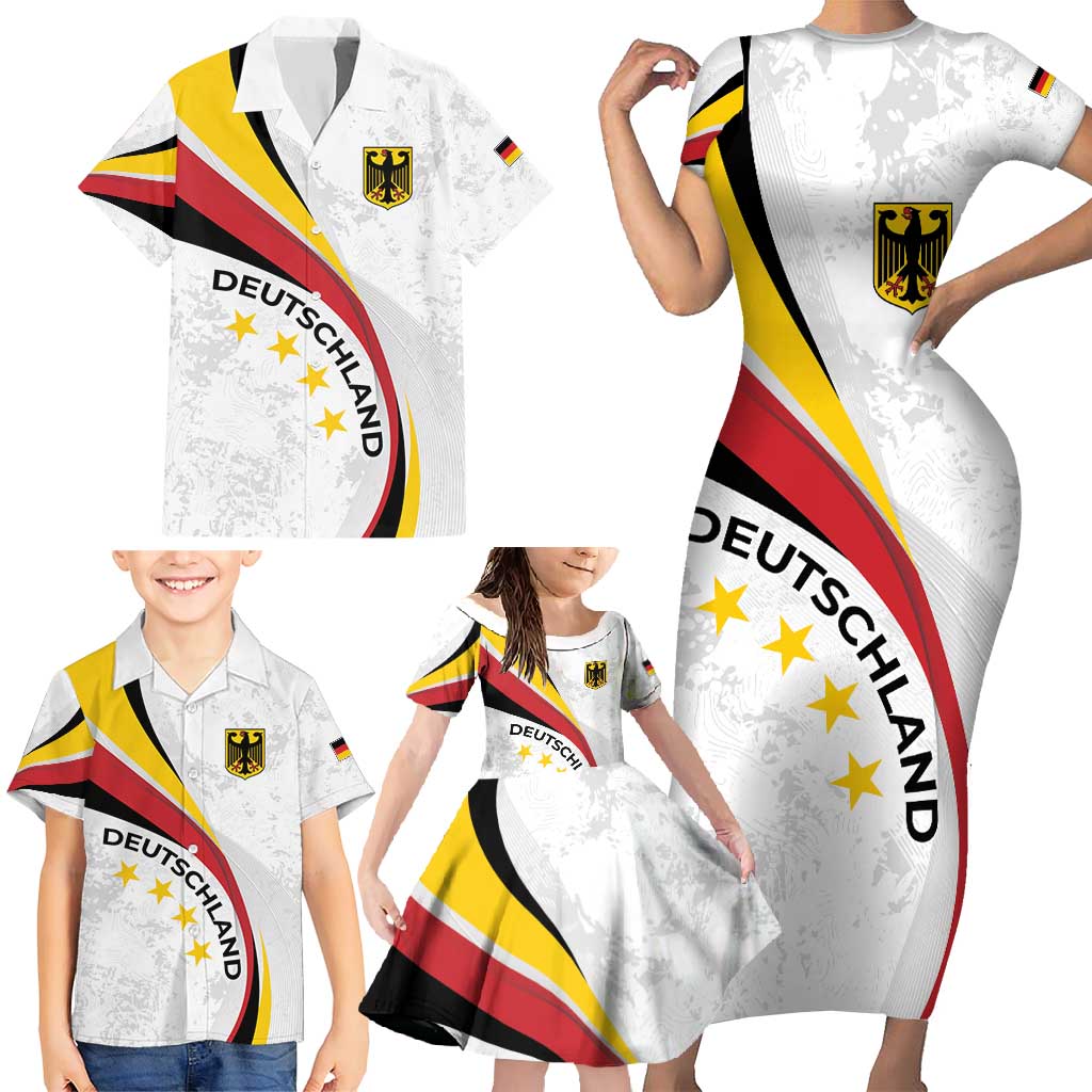 Germany Personalized Family Matching Short Sleeve Bodycon Dress and Hawaiian Shirt 2025 Nationalelf - GO Deutschland