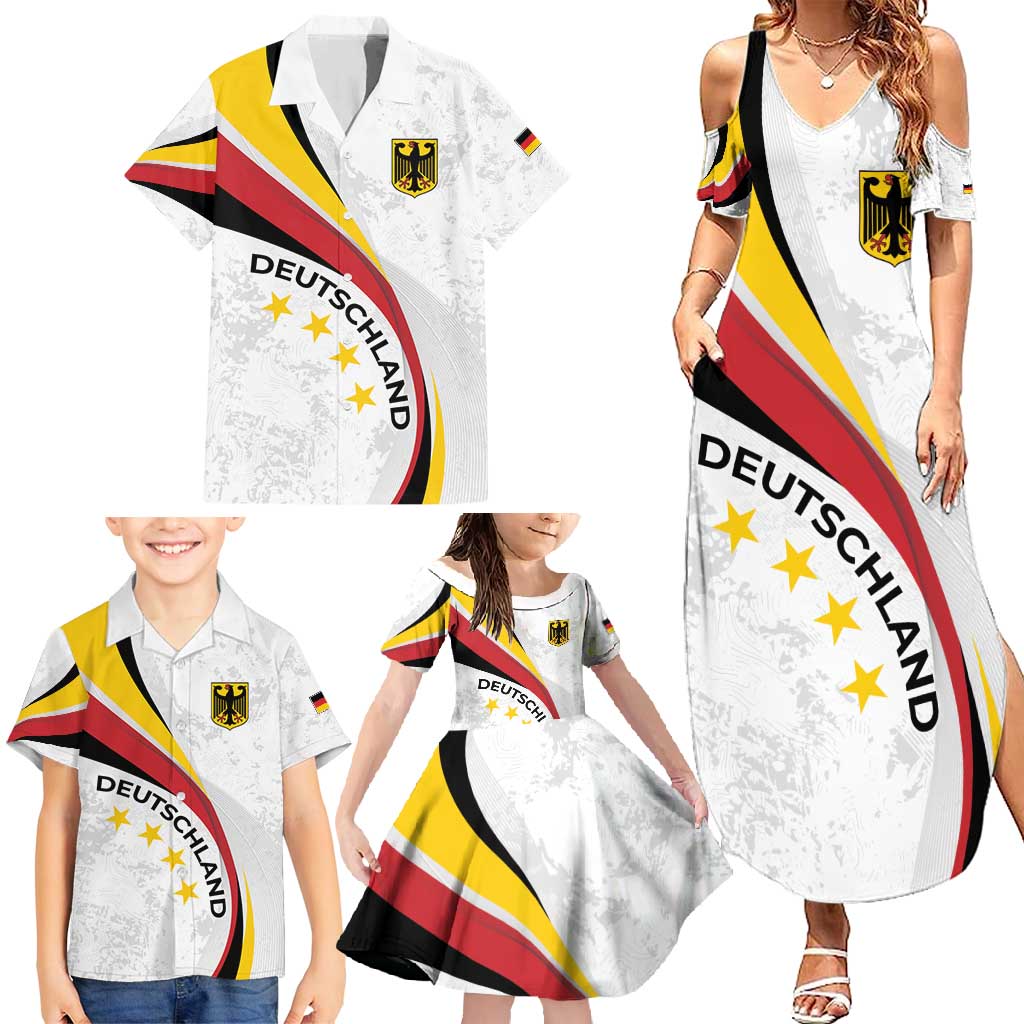 Germany Personalized Family Matching Summer Maxi Dress and Hawaiian Shirt 2025 Nationalelf - GO Deutschland