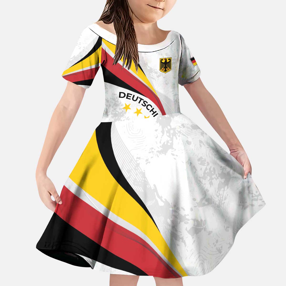 Germany Personalized Kid Short Sleeve Dress 2025 Nationalelf - GO Deutschland