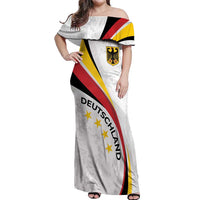 Germany Personalized Off Shoulder Maxi Dress 2025 Nationalelf - GO Deutschland