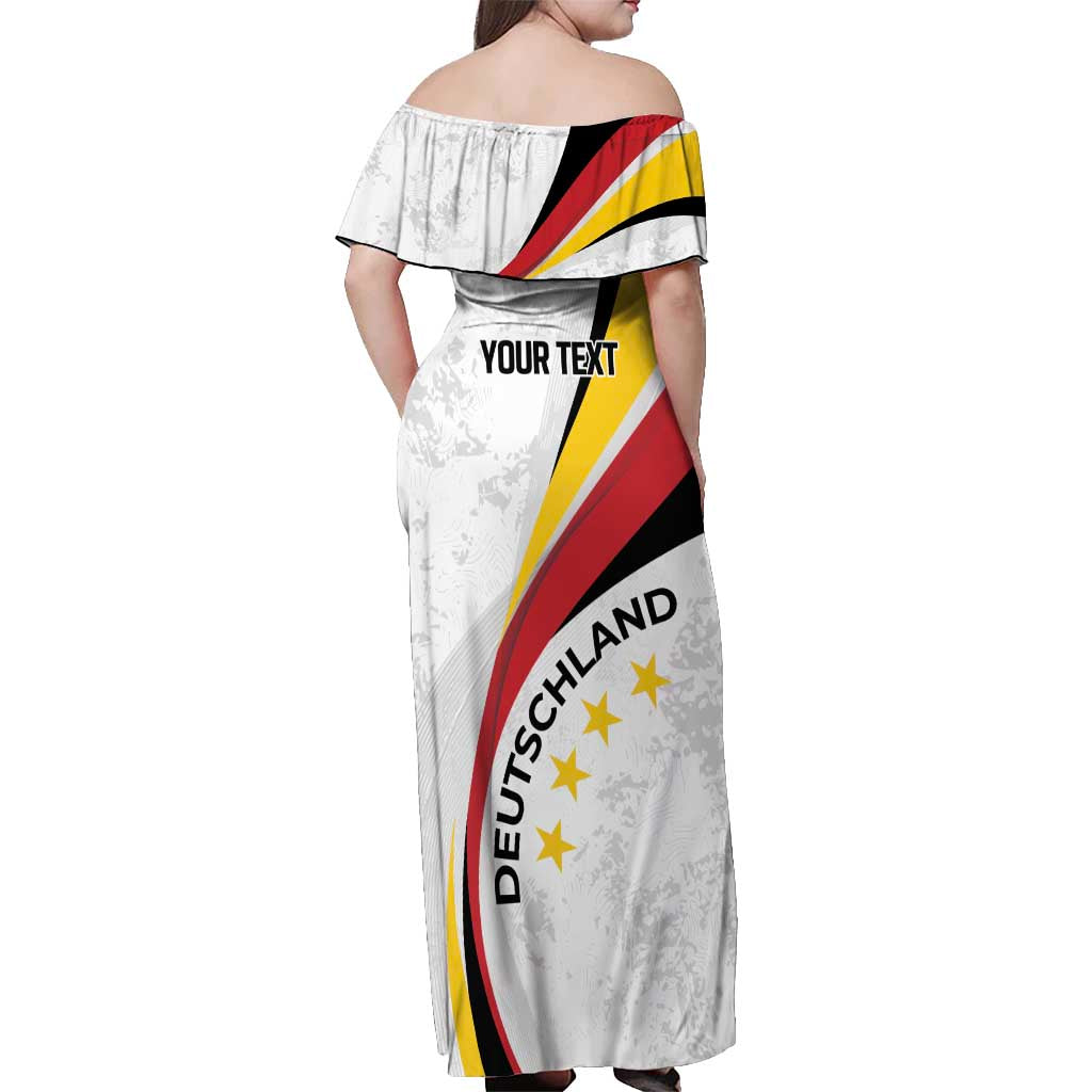 Germany Personalized Off Shoulder Maxi Dress 2025 Nationalelf - GO Deutschland