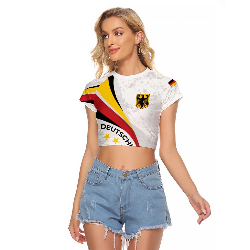 Germany Personalized Raglan Cropped T Shirt 2025 Nationalelf - GO Deutschland