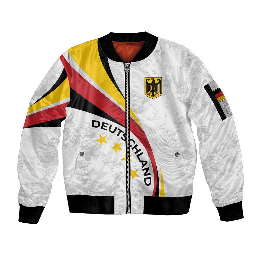 Germany Personalized Sleeve Zip Bomber Jacket 2025 Nationalelf - GO Deutschland