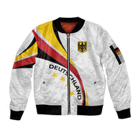 Germany Personalized Sleeve Zip Bomber Jacket 2025 Nationalelf - GO Deutschland