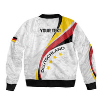 Germany Personalized Sleeve Zip Bomber Jacket 2025 Nationalelf - GO Deutschland