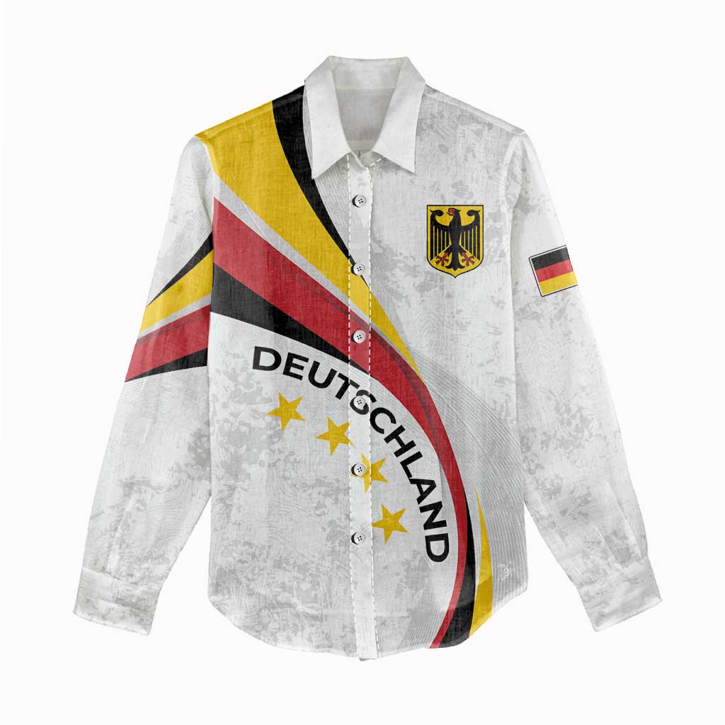 Germany Personalized Women Casual Shirt 2025 Nationalelf - GO Deutschland
