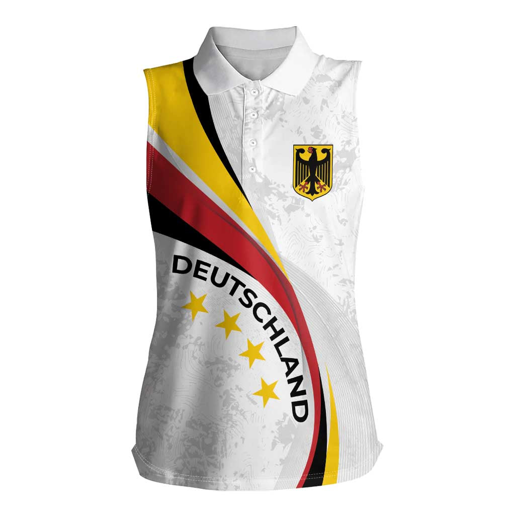 Germany Personalized Women Sleeveless Polo Shirt 2025 Nationalelf - GO Deutschland