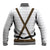 Germany Trachten Lederhose Inspired Baseball Jacket Washed Brown