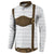 Germany Trachten Lederhose Inspired Button Sweatshirt Washed Brown