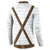 Germany Trachten Lederhose Inspired Button Sweatshirt Washed Brown