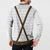 Germany Trachten Lederhose Inspired Button Sweatshirt Washed Brown