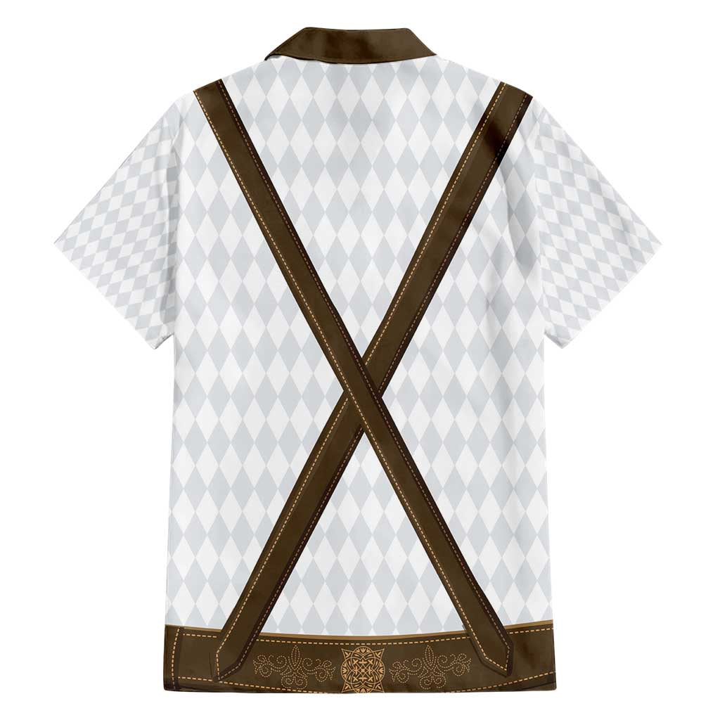 Germany Trachten Lederhose Inspired Hawaiian Shirt Washed Brown