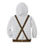 Germany Trachten Lederhose Inspired Kid Hoodie Washed Brown