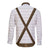 Germany Trachten Lederhose Inspired Long Sleeve Button Shirt Washed Brown