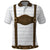 Germany Trachten Lederhose Inspired Polo Shirt Washed Brown