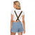 Germany Trachten Lederhose Inspired Raglan Cropped T Shirt Washed Brown