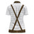 Germany Trachten Lederhose Inspired Women Polo Shirt Washed Brown