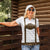 Germany Trachten Lederhose Inspired Women Polo Shirt Washed Brown