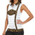 Germany Trachten Lederhose Inspired Women Sleeveless Polo Shirt Washed Brown