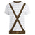 Germany Trachten Lederhose Inspired Women V-Neck T-Shirt Washed Brown