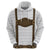 Germany Trachten Lederhose Inspired Zip Hoodie Washed Brown