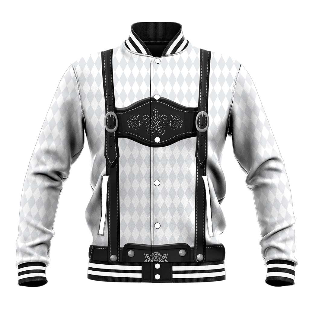 Germany Trachten Lederhose Inspired Baseball Jacket Sable Black