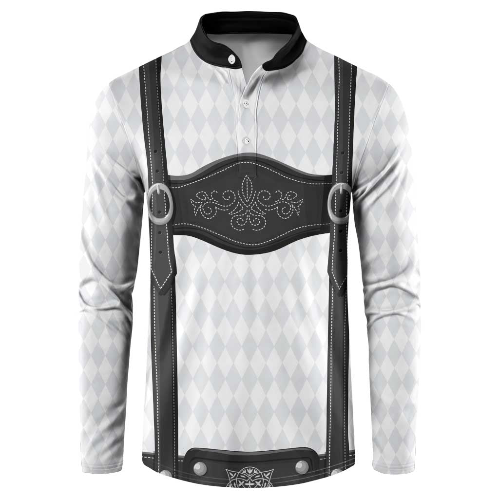 Germany Trachten Lederhose Inspired Button Sweatshirt Sable Black