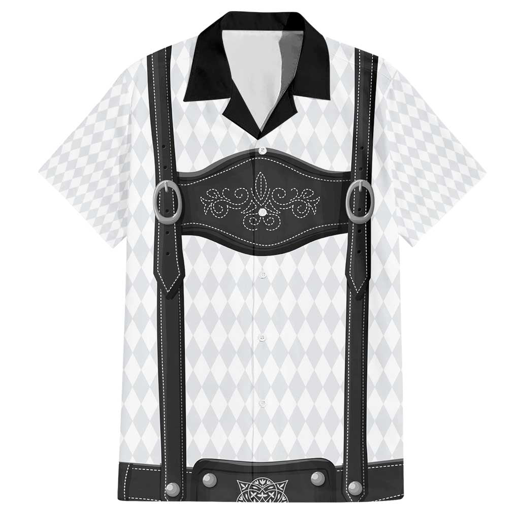 Germany Trachten Lederhose Inspired Hawaiian Shirt Sable Black