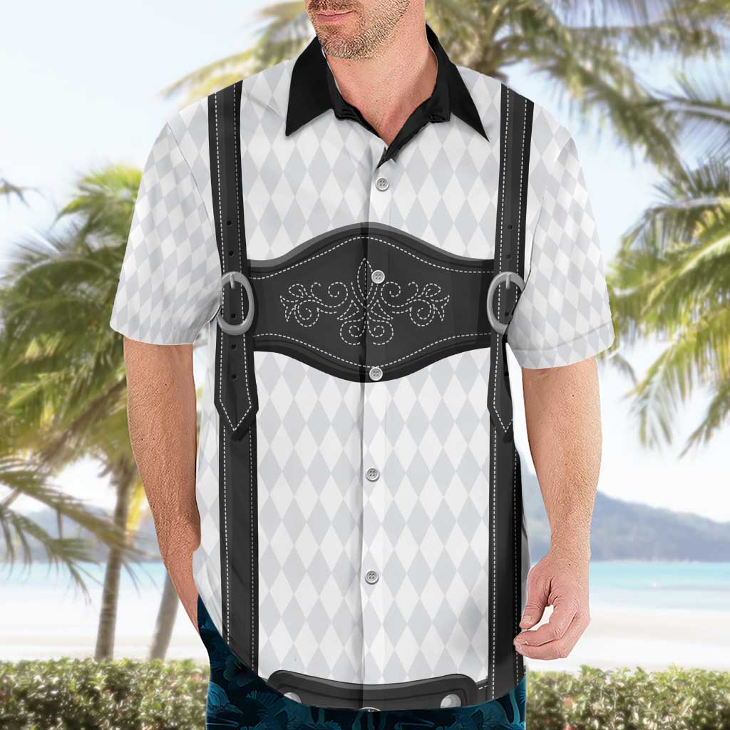 Germany Trachten Lederhose Inspired Hawaiian Shirt Sable Black