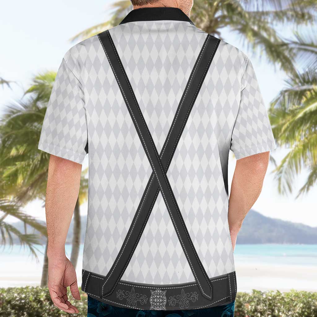 Germany Trachten Lederhose Inspired Hawaiian Shirt Sable Black