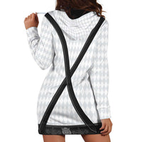 Germany Trachten Lederhose Inspired Hoodie Dress Sable Black