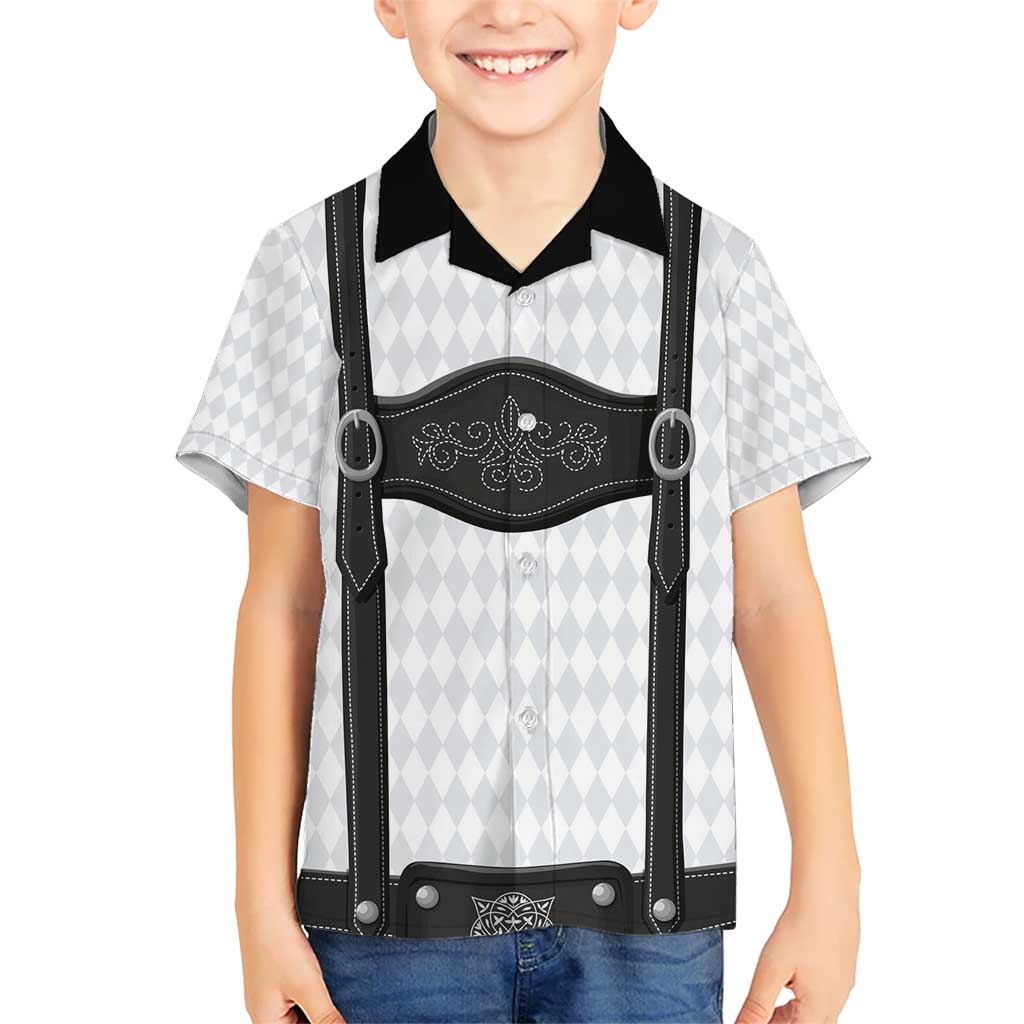 Germany Trachten Lederhose Inspired Kid Hawaiian Shirt Sable Black