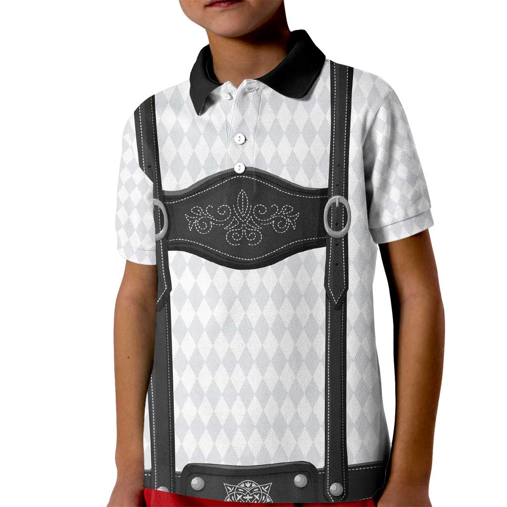 Germany Trachten Lederhose Inspired Kid Polo Shirt Sable Black