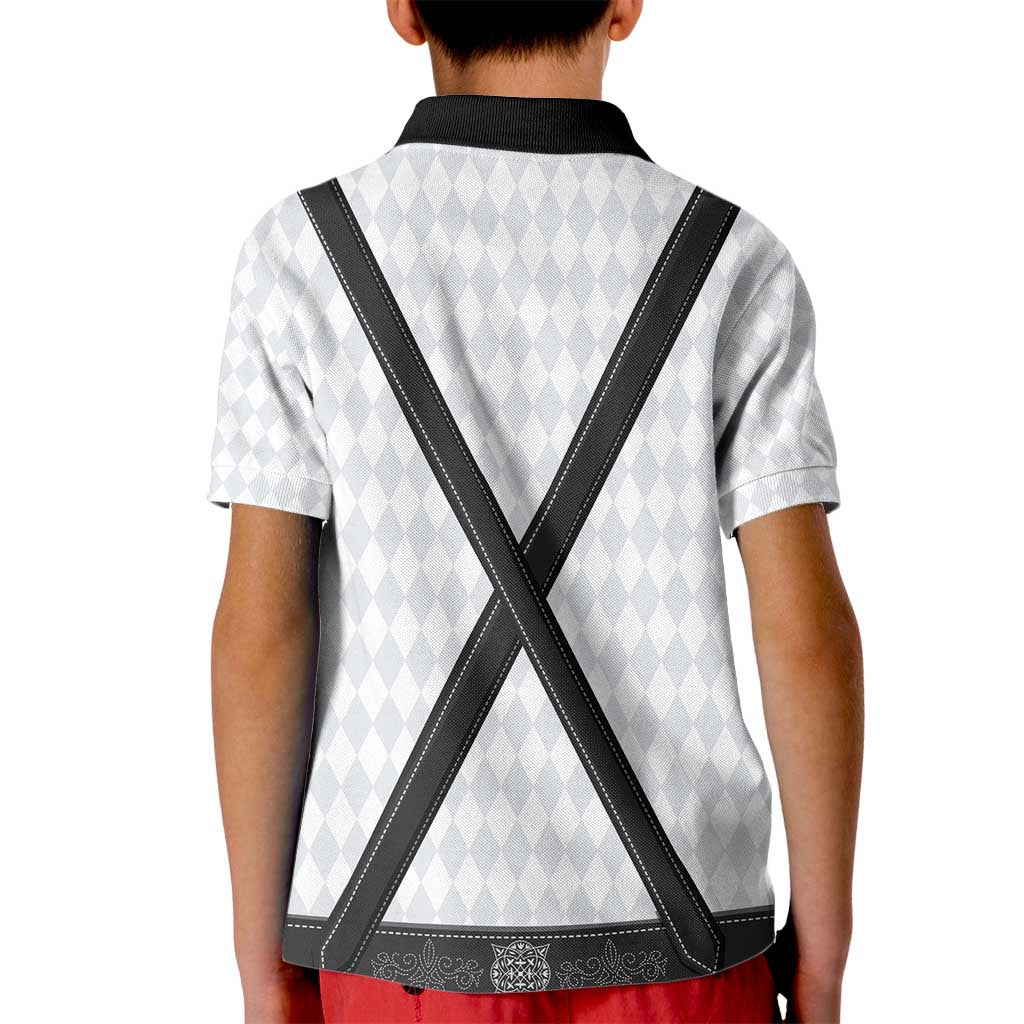 Germany Trachten Lederhose Inspired Kid Polo Shirt Sable Black