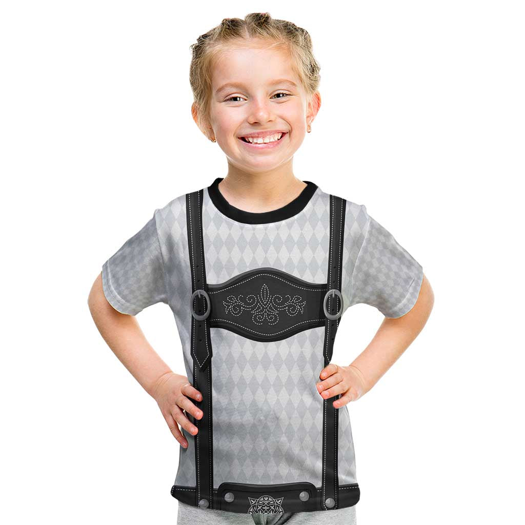 Germany Trachten Lederhose Inspired Kid T Shirt Sable Black