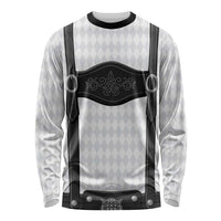 Germany Trachten Lederhose Inspired Long Sleeve Shirt Sable Black