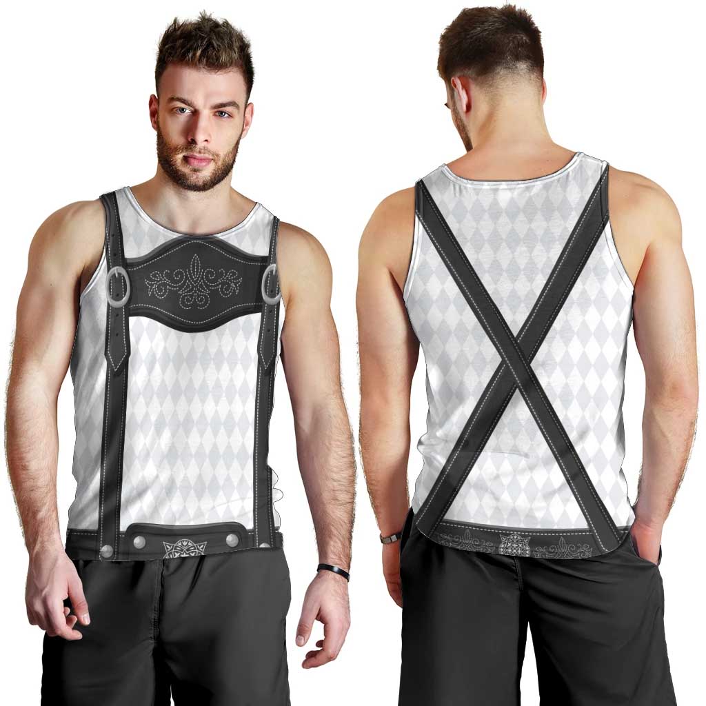 Germany Trachten Lederhose Inspired Men Tank Top Sable Black