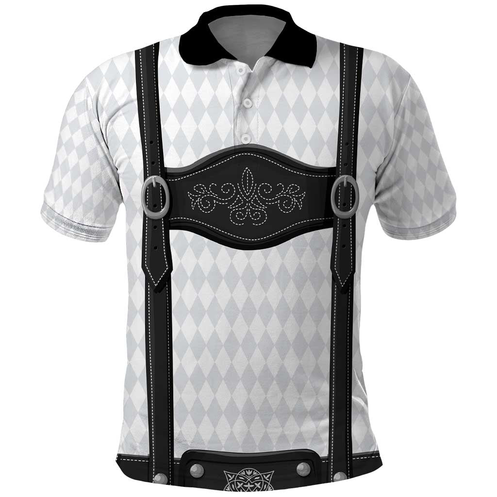 Germany Trachten Lederhose Inspired Polo Shirt Sable Black